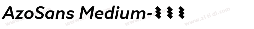 AzoSans Medium字体转换